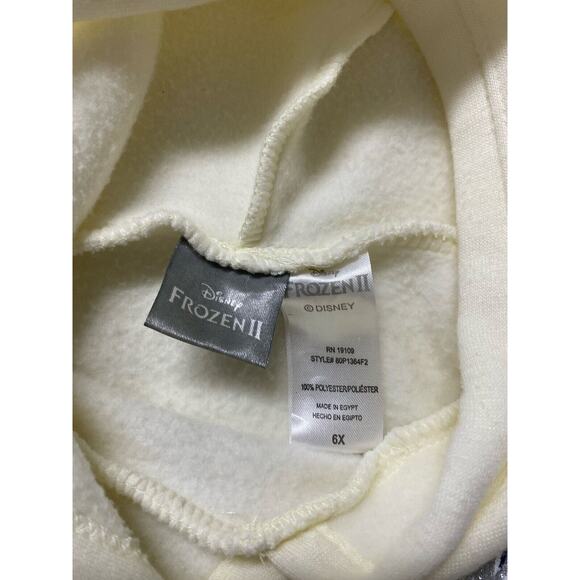 Disney Frozen 2Toddler Girls Elsa Cozy Fleece Pullover Sweatshirt White Small 6X - Picture 3 of 8